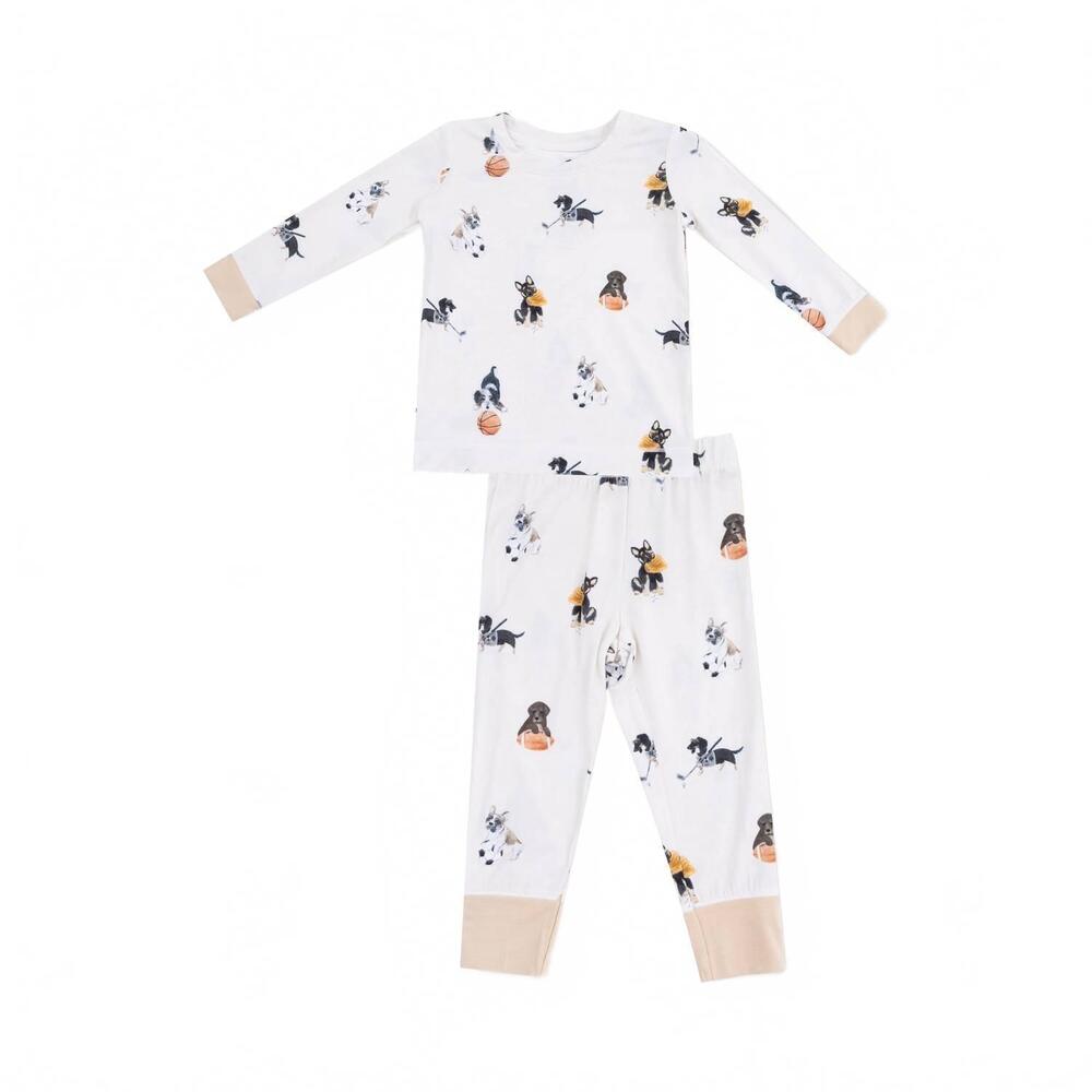 NEW ANGEL DEAR boys long sleeve loungewear set in sporty puppies